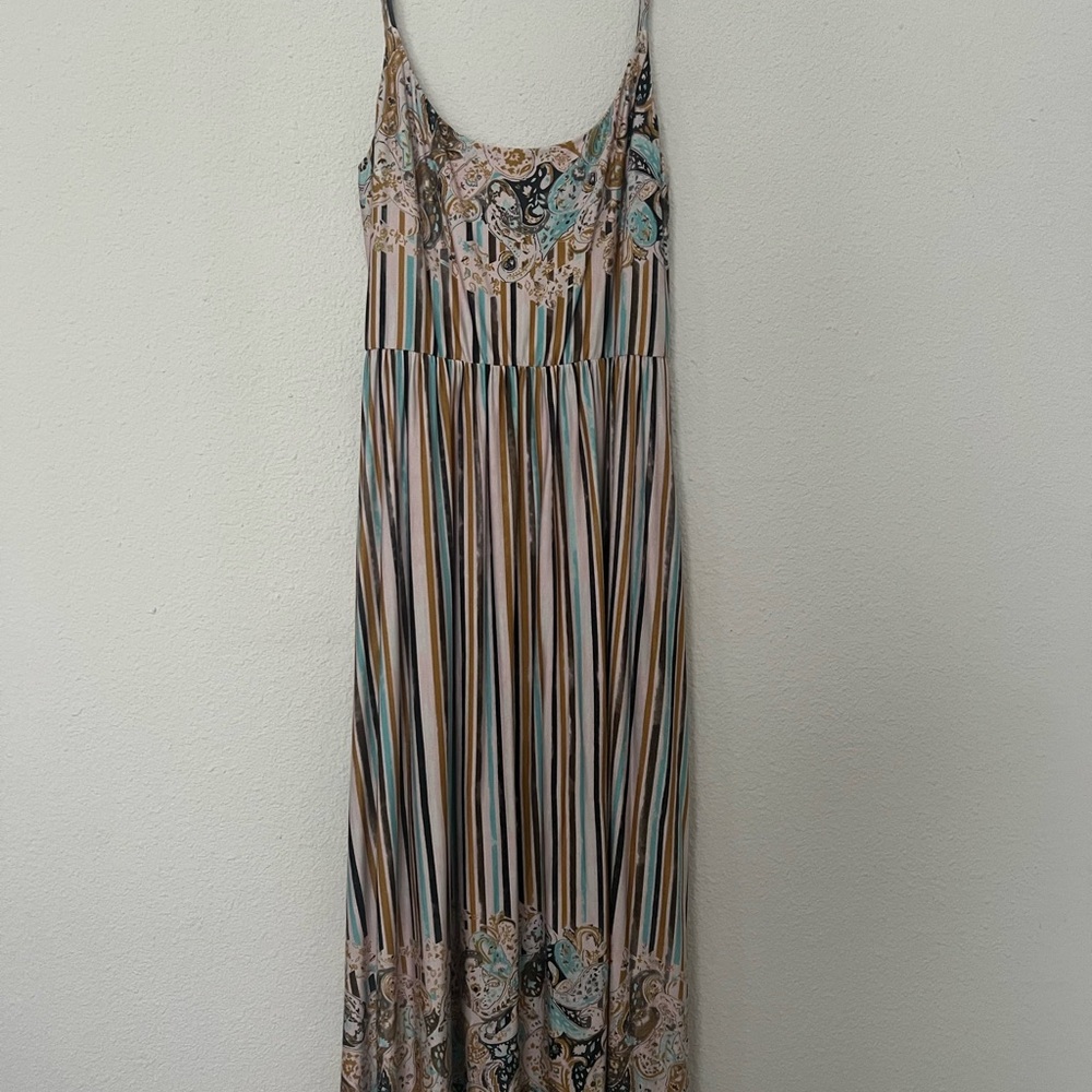 NWT Novella Royale Multicolor Striped Maxi Dress